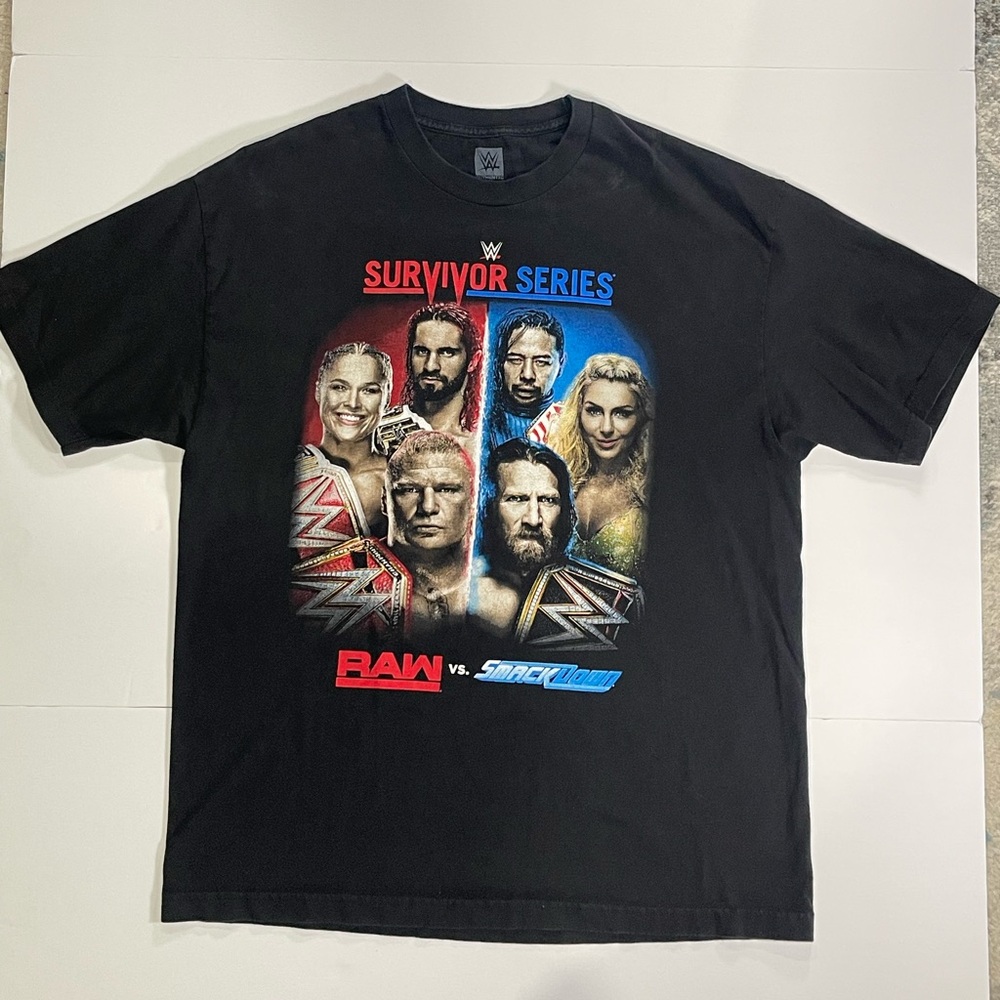 WWE 2018 Survivor Series Raw Vs Smackdown T-Shirt Adult Size XL Y2K